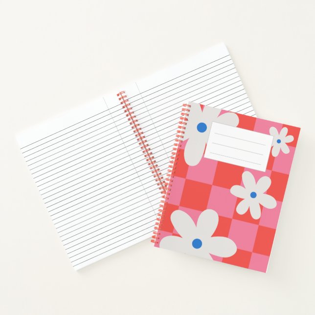 Red Floral Notebook Notizbuch (Innenseite)