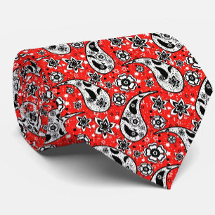 Red Floral Paisley Muster Design Krawatte