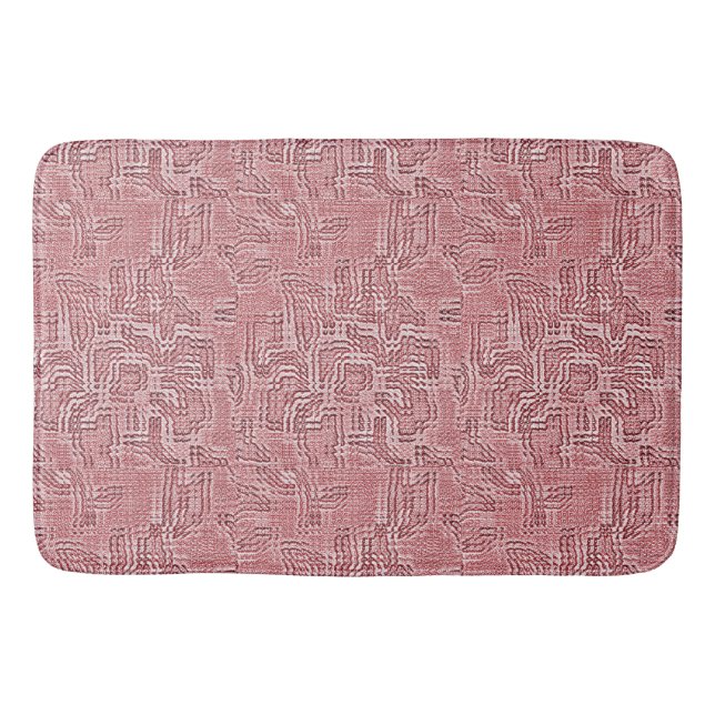 Red Floral Panel Bath Mat Badematte (Vorderseite)