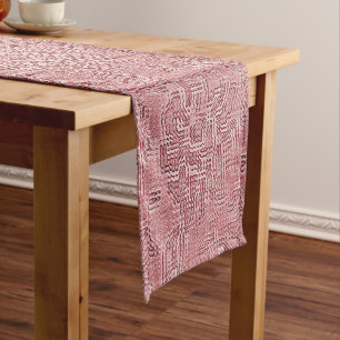 Red Floral Panel Table Runner Kurzer Tischläufer