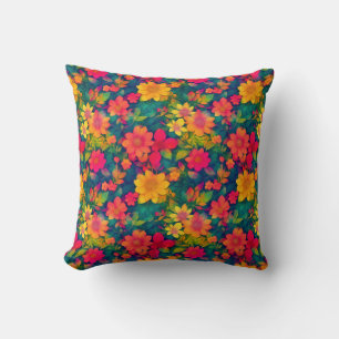 Red Floral Pattern Kissen