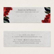 Red Floral Stud Earring Juwelier Small Display Car