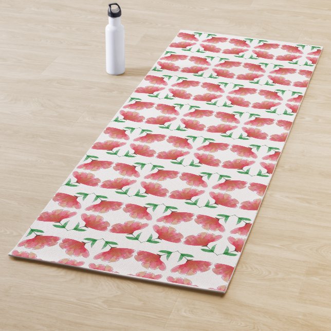 Red Floral  Yogamatte (Beispiel)