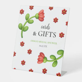 Red Flower Cards & Gifts – Bridal Shower Sockelschild