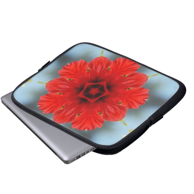 Red Flower Electronics Hülle Laptopschutzhülle (Vorne Knopf)