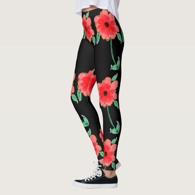 Red Flower Leggings (Links)