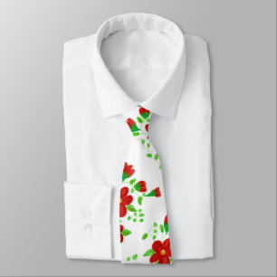 Red Flower Mode Krawatte