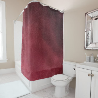 Red Flowers print shower curtain Duschvorhang
