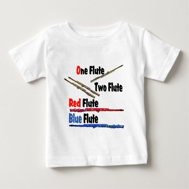 Red Flute Blue Flute Baby T-shirt (Vorderseite)