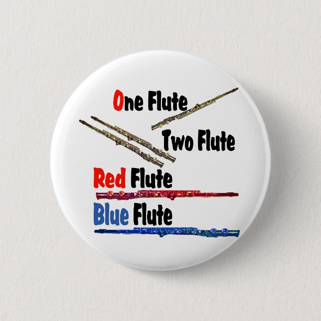 Red Flute Blue Flute Button (Vorderseite)