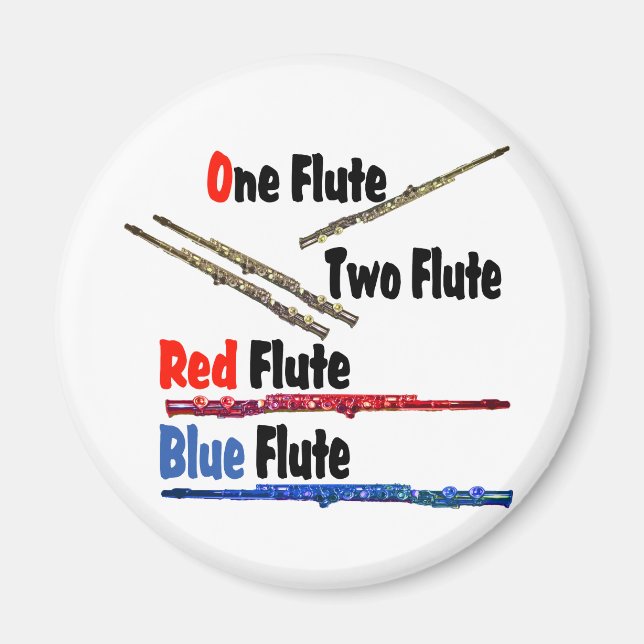 Red Flute Blue Flute Magnet (Vorne)