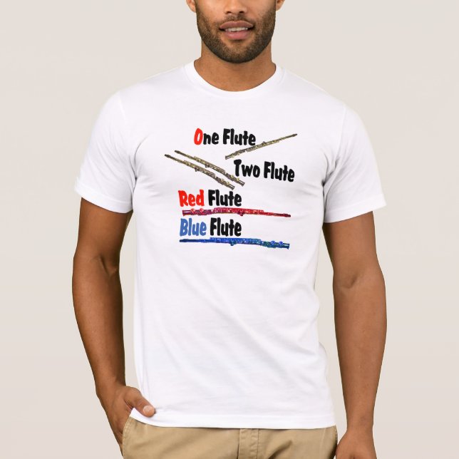 Red Flute Blue Flute T-Shirt (Vorderseite)