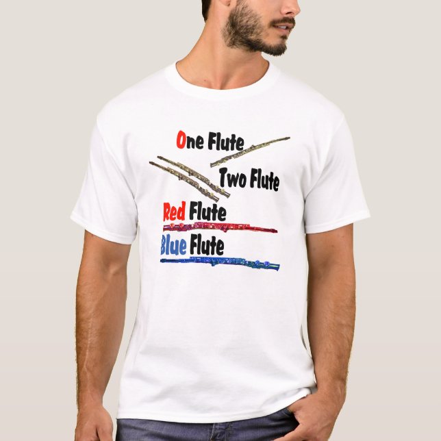 Red Flute Blue Flute T-Shirt (Vorderseite)