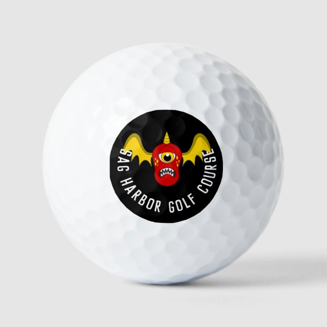 Red Flying Bat Holloween Maßgeschneiderter Golf Ba Golfball (Vorderseite)