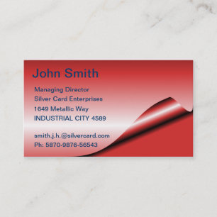 Red Foil Business Cards Visitenkarte