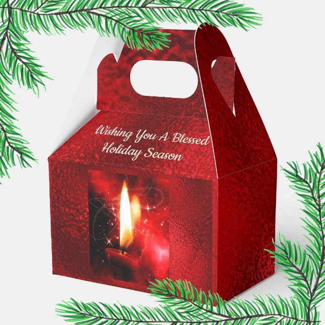 Red Foil & Candle'gesegnet Holiday' Gevor Box Geschenkschachtel (Von Creator hochgeladen)