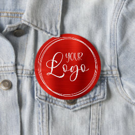Red Foil Ihr Firmenlogo enorm Button