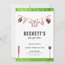 Red Football Geburtstag Erstes Jahr Herunter 1. Ei