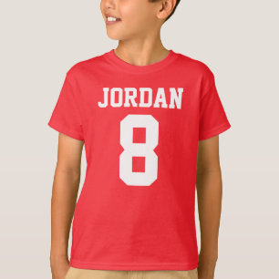 Red Football Jersey - Sportthema Geburtstagsparty T-Shirt