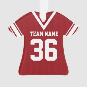 Red Football Jersey Uniform mit Foto Ornament