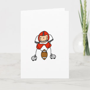 Red Football Player Card Karte