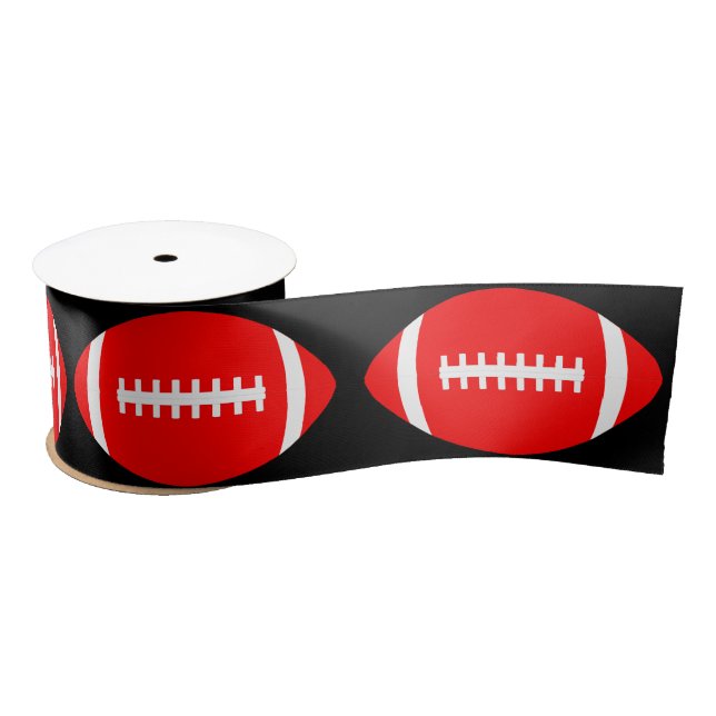 Red Football Team Spieler und Trainer Sport Party Satinband (Spule)