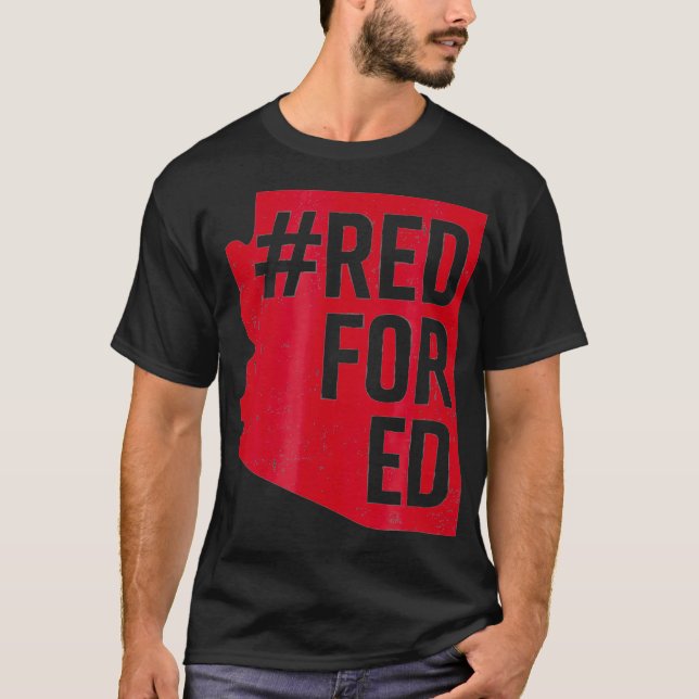 Red For Ed   Arizona Teacher Protest Tshirt Redfor (Vorderseite)