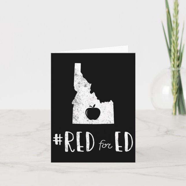 Red for Ed Idaho Public Bildung Karte (Vorderseite)