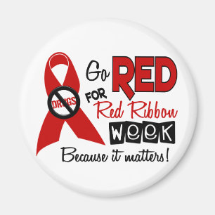 Red for Red Ribbon Week Magnet