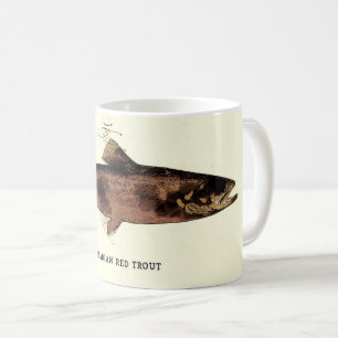 Red Foreut Kanada Vintage Fischerei Kunst für Angl Kaffeetasse