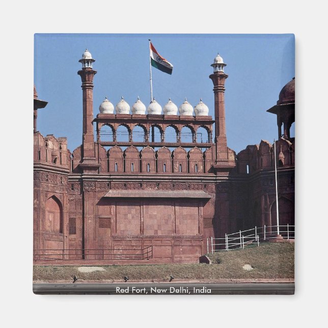 Red Fort, Neu Delhi, Indien Magnet (Vorne)
