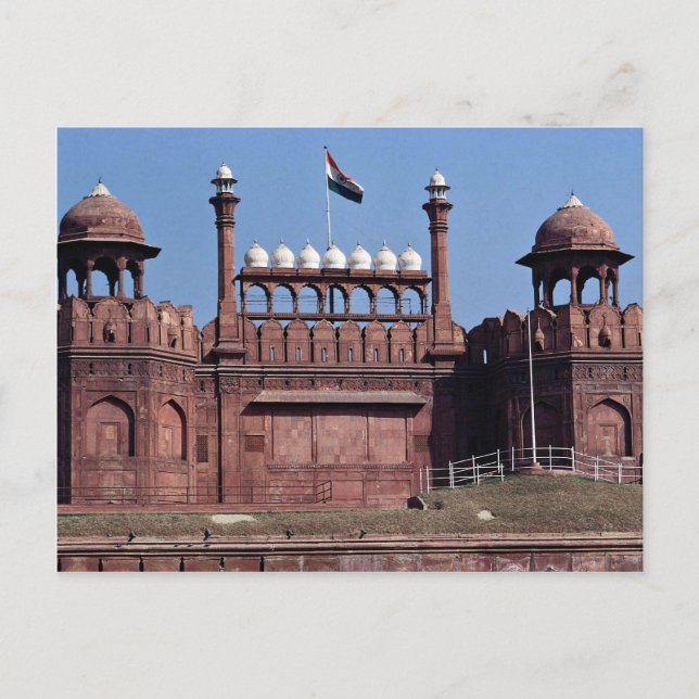 Red Fort, Neu Delhi, Indien Postkarte (Vorderseite)