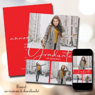 Red Foto Abschluss Ankündigung