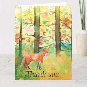 Red Fox Animal Herbst Trees Danke