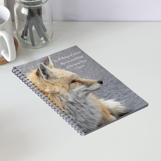 Red Fox Aristoteles Philosophisches Zitat Notizblock (In Situ)