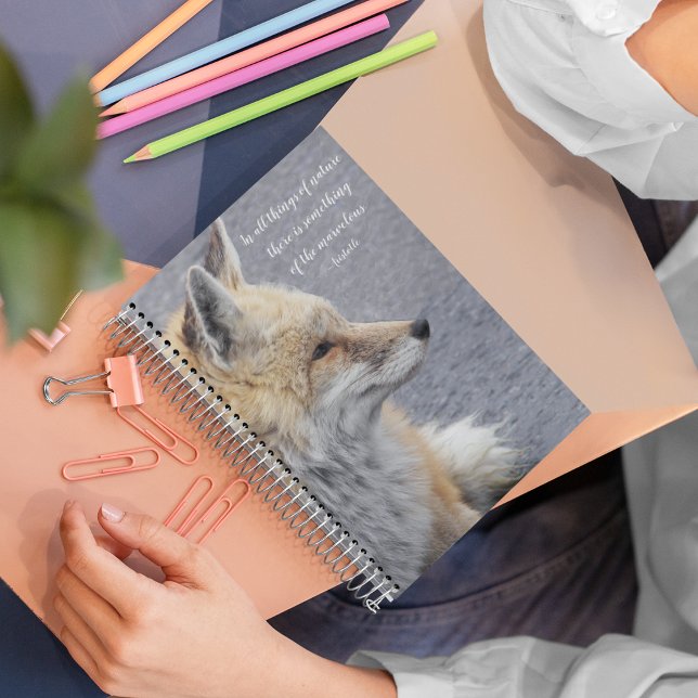 Red Fox Aristoteles Philosophisches Zitat Notizblock (In Situ)