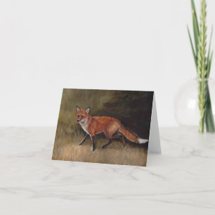 Red Fox Art Note Card Karte