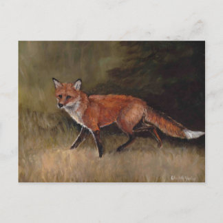 Red Fox Art Postcard Postkarte