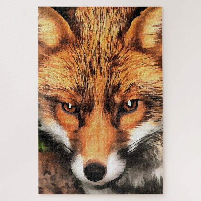 Red Fox Beautiful Wildlife Art Puzzle (Vertikal)