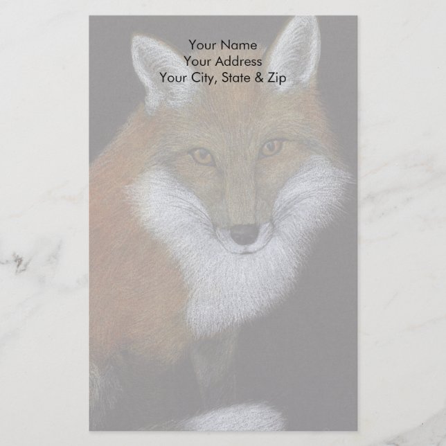 Red Fox Briefpapier (Vorderseite)
