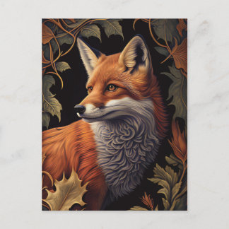 Red Fox | Elegantes Tierportrait Postkarte
