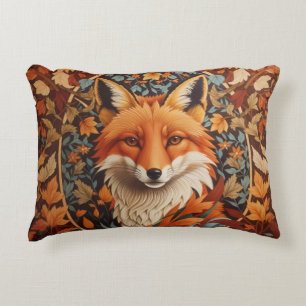 Red Fox Face saisonale Herbstlaub Dekokissen