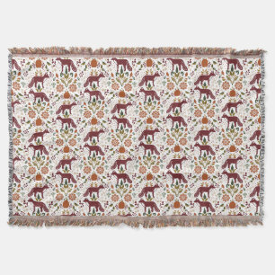 Red Fox Folk Art Throw Blanket Wohngestaltung Herb Decke