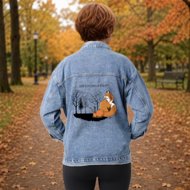 Red Fox Forest Pumpkins Jeansjacke (Von Creator hochgeladen)