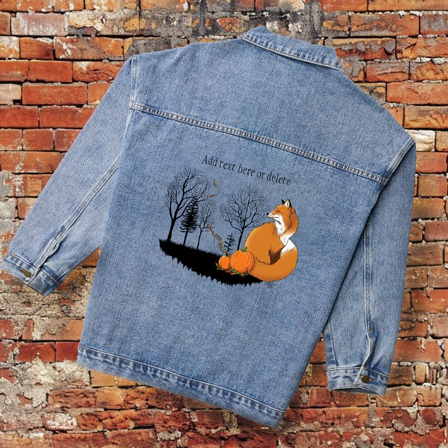 Red Fox Forest Pumpkins Jeansjacke (Von Creator hochgeladen)