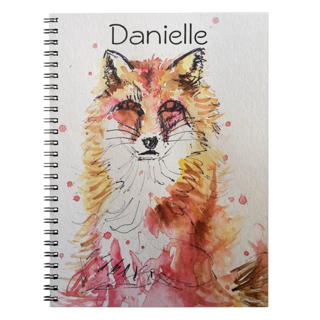 Red Fox Füchse niedliche Girlanamen Notebook Notizblock (Vorderseite)
