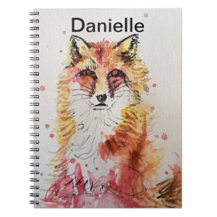 Red Fox Füchse niedliche Girls Name Notebook Notizblock
