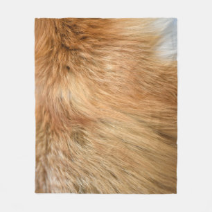Red Fox Fur Muster Tile Fleecedecke