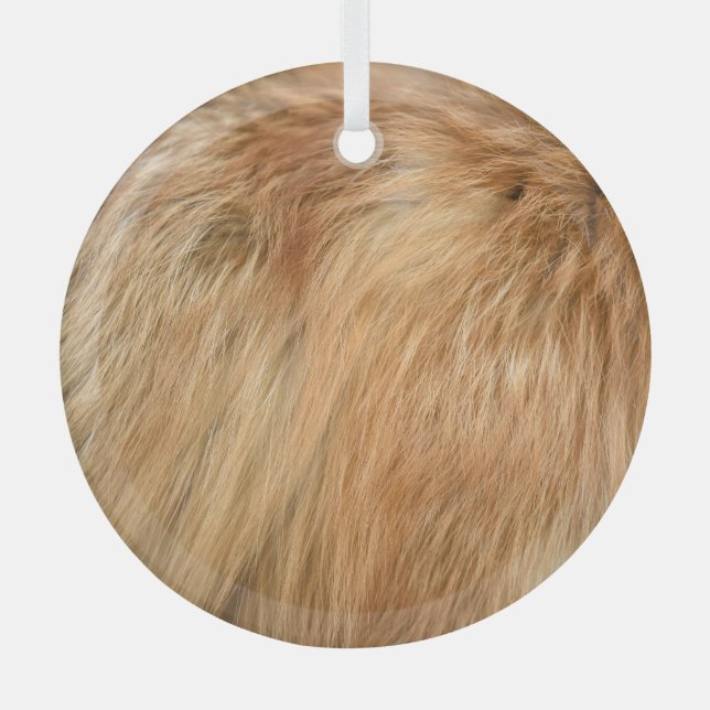 Red Fox Fur Muster Tile Ornament Aus Glas (Vorderseite)
