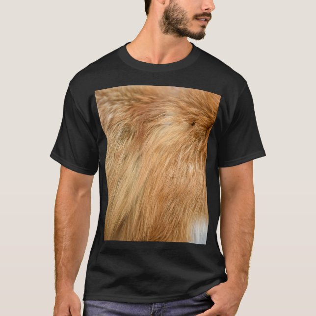 Red Fox Fur Muster Tile T-Shirt (Vorderseite)